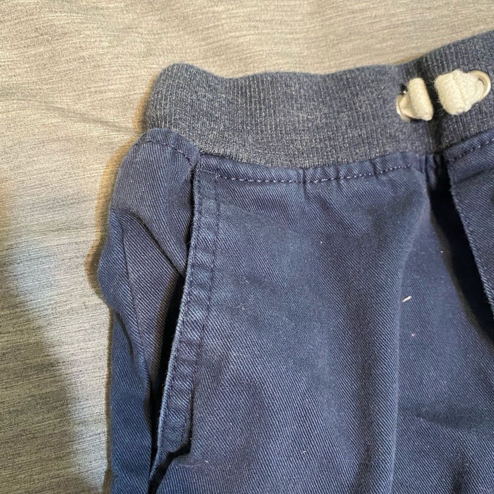 Boys Pull On Navy Cotton Cargo Shorts - Picture 2 of 6